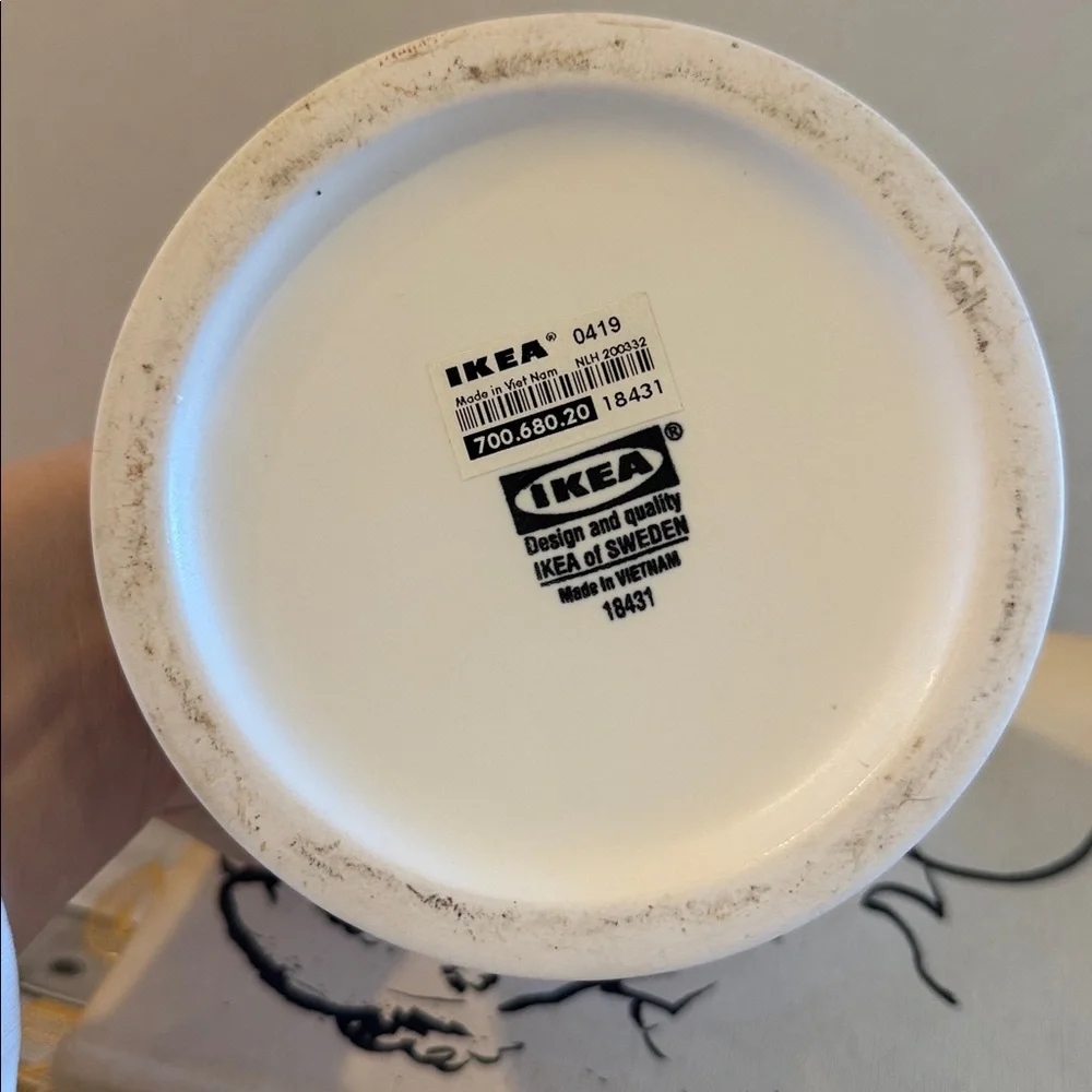 IKEA White Ceramic Base retired matte